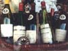 Six Bottles in Basket, Burgundy, France