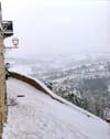 Snow, Wall, Lamp, Tuscany, Italy
